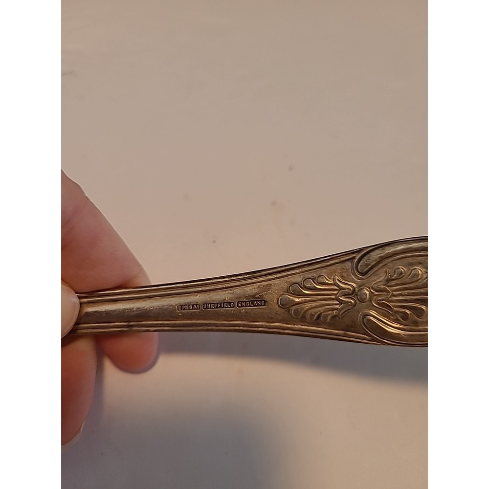 Silver Plated Sheffield England Company Ladle 12" Long And 4" Wide - Picture 6 of 9